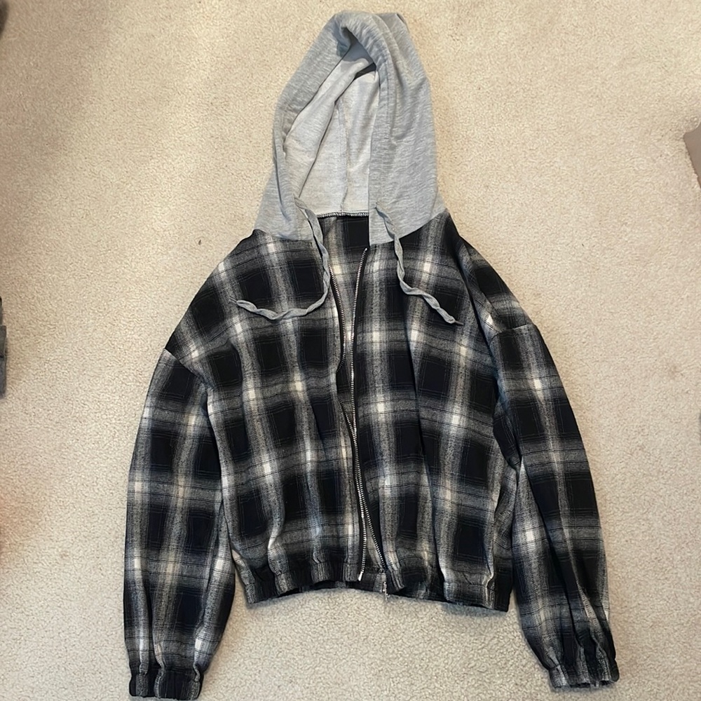 Plaid Zip up Jacket